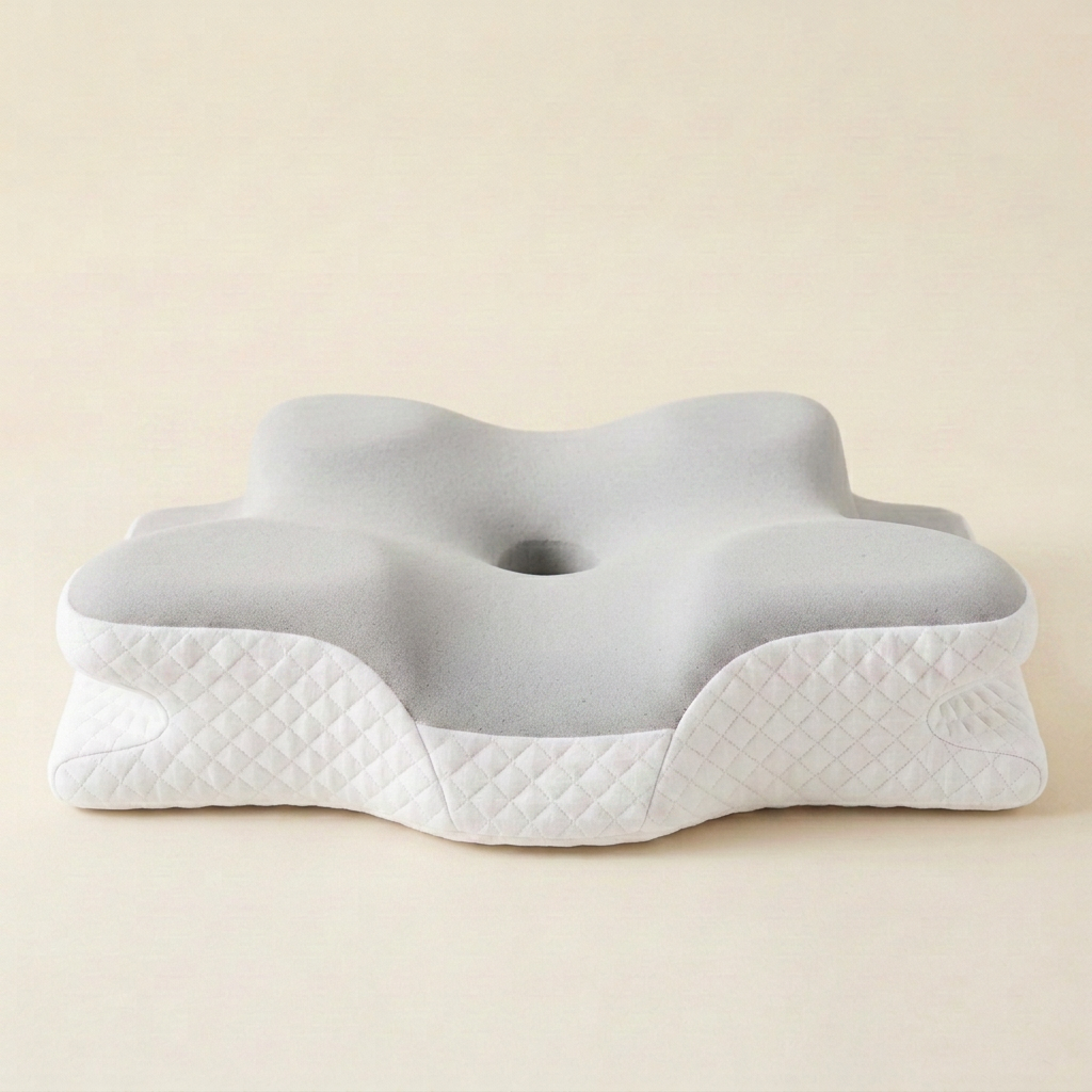 Side profile of the contoured cervical pillow